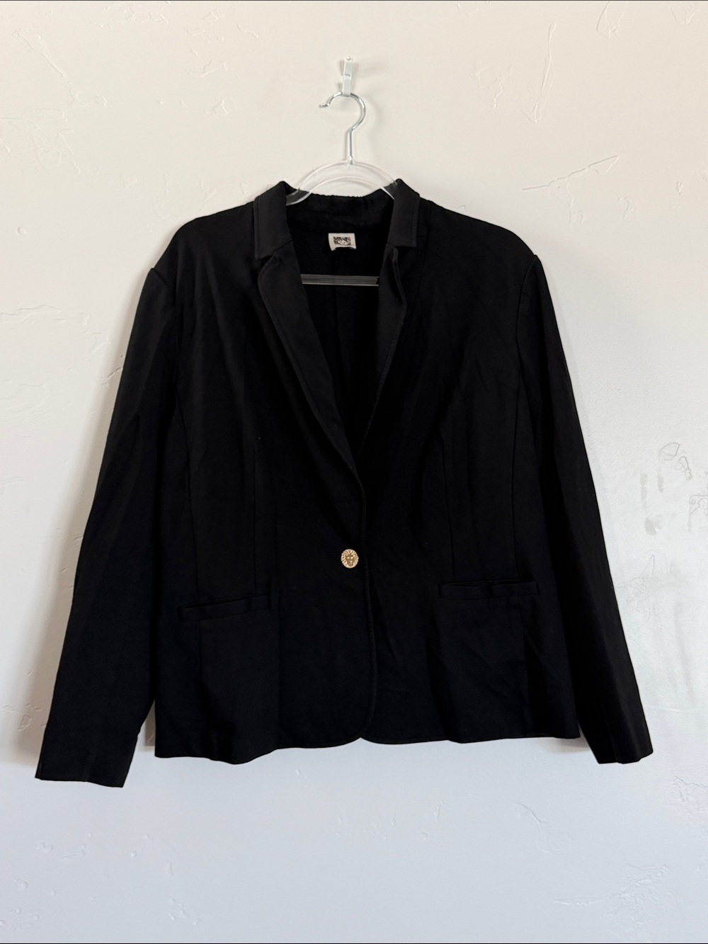 Anne Klein Black Women's Single-Button Blazer Jacket Classic Elegant Fashion